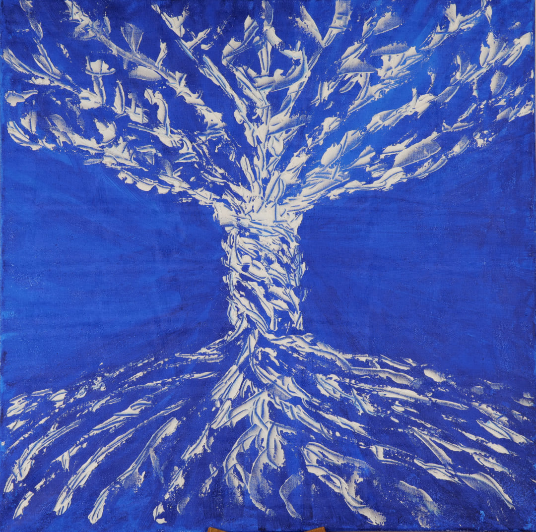 Lebensbaum Lebensbaum - Aquarell und Spachtel